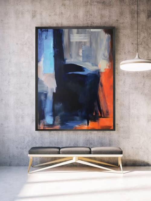 Private residence | Oil And Acrylic Painting in Paintings by Alice Watt. Item made of linen with synthetic