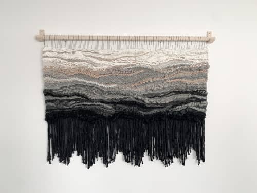 Ombre Woven Wall Hanging "Progression" | Macrame Wall Hanging in Wall Hangings by Rebecca Whitaker Art. Item made of wood with cotton