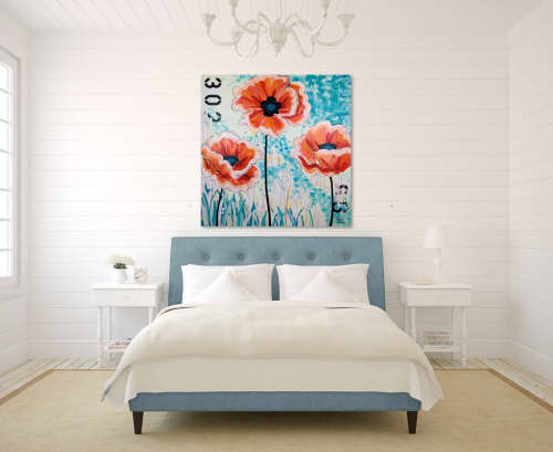 Spring Fling Painting | Oil And Acrylic Painting in Paintings by Mandy Martin Art. Item made of canvas & synthetic