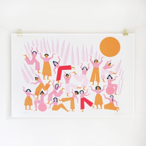 We Rise Art Print | Prints by Leah Duncan. Item made of paper works with minimalism & mid century modern style