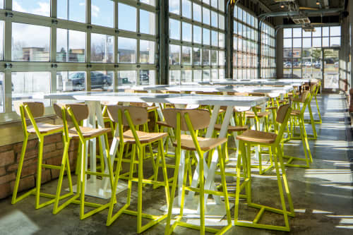 Planar chairs, Tercet stools | Dining Chair in Chairs by Housefish | Whole Foods Market in Lakewood. Item made of wood & metal