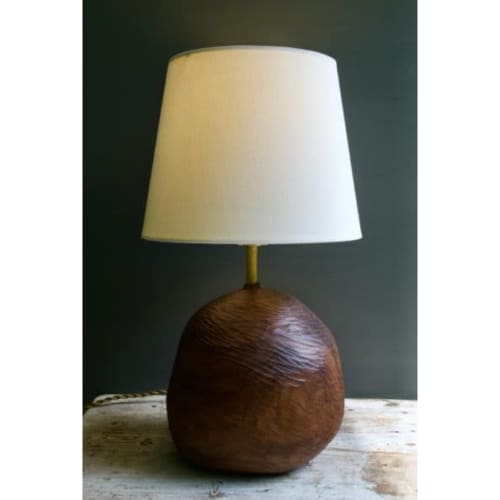 WL-3 | Table Lamp in Lamps by Ashley Joseph Martin. Item composed of walnut and linen
