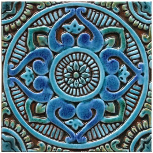 Tiled architectural feature garden (1 tile) | Tiles by GVEGA. Item composed of marble in boho or mediterranean style