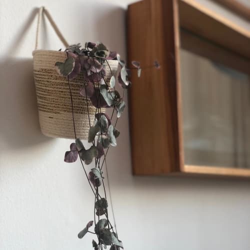 Rope Planter | Vases & Vessels by MOkun. Item composed of fabric and metal