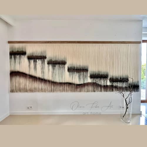 Extra Large Wall Art Macrame-Zorke 41 | Tapestry in Wall Hangings by Olivia Fiber Art. Item made of wood & canvas compatible with minimalism and contemporary style