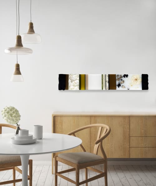 Carbon Footprint Barcode 22205 | Sculptures by Marcia Stuermer. Item composed of wood in contemporary or japandi style