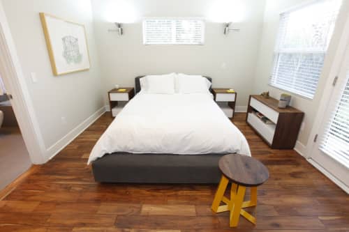 Up Bed | Beds & Accessories by ARTLESS | Los Angeles in Los Angeles. Item made of walnut with fabric