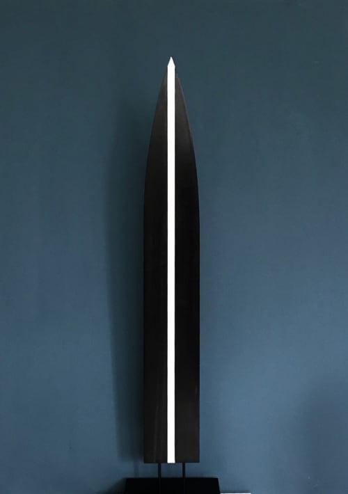Untitled; small sculpture or objet d'art in black ebony wood | Ornament in Decorative Objects by Neshka Krusche | Paul Kuhn Gallery in Calgary. Item composed of wood