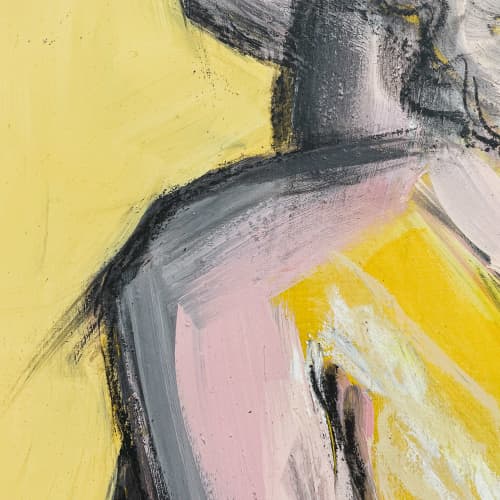 Mellow Yellow 1 | Oil And Acrylic Painting in Paintings by Ella Friberg