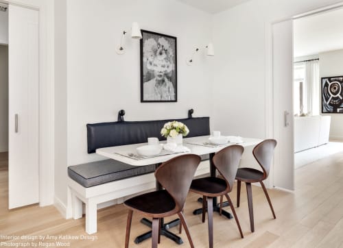 Black and white 'Masquerade' contemporary photography print | Photography by PappasBland. Item composed of paper in mid century modern or contemporary style
