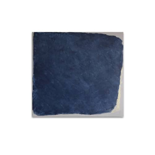 Indigo Tilt A | Mixed Media by Kim Fonder. Item composed of synthetic
