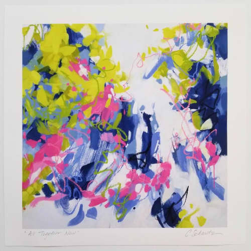 All Together Now III | Oil And Acrylic Painting in Paintings by Cameron Schmitz. Item composed of metal