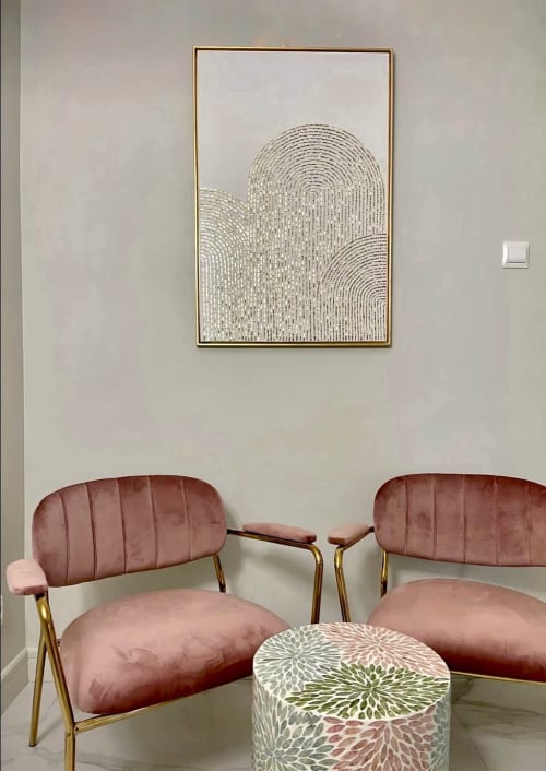 Golden Arches wall decoration | Mixed Media by Julia Gorbunova | Nizhni in Nizhny Novgorod. Item made of glass works with contemporary & art deco style