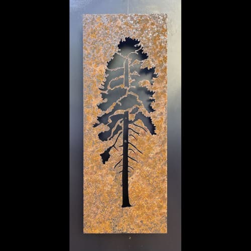 Ponderosa Pine | Wall Sculpture in Wall Hangings by The Oxide Studio. Item composed of steel in mid century modern or contemporary style