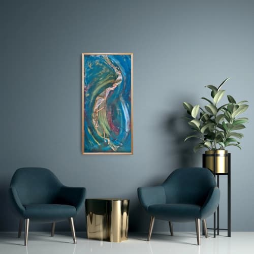 The Tethering | Mixed Media by Soulscape Fine Art + Design by Lauren Dickinson. Item composed of canvas