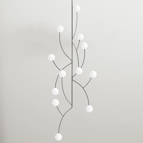 Zustrich - chandelier by Svitanok | Pendants by SVITANOK by Artem Zakharchenko. Item composed of steel and glass in boho or minimalism style