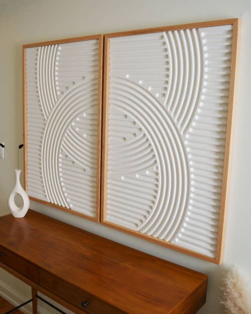 07 Acoustic Panel | Wall Sculpture in Wall Hangings by Joseph Laegend. Item made of oak wood works with minimalism & mid century modern style