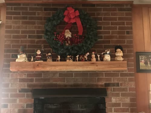 Fire Place Remodel | Fireplaces by Carolina Bowl and Beam. Item made of oak wood