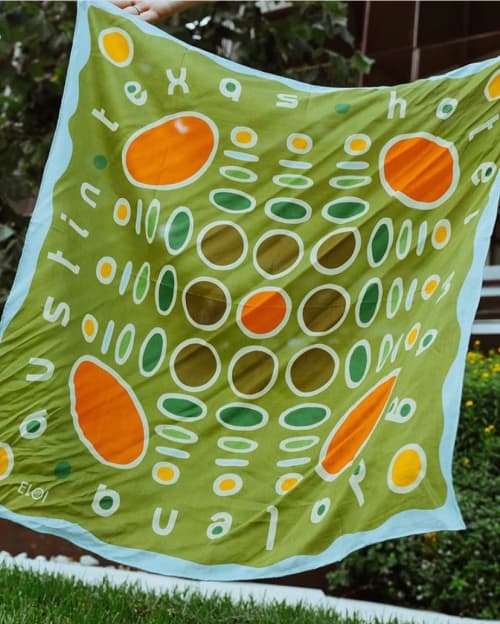 Bandana design | Apparel in Apparel & Accessories by Paige Russell, ELOI | Hotel Magdalena in Austin. Item made of cotton & fiber