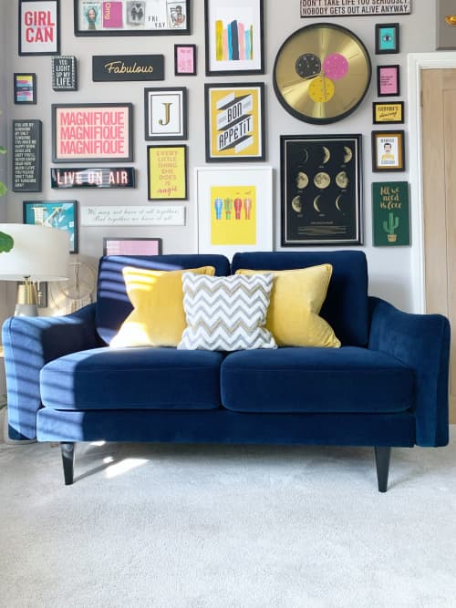 The Rebel 2-Seater Sofa in Navy Velvet | Couches & Sofas by Snug