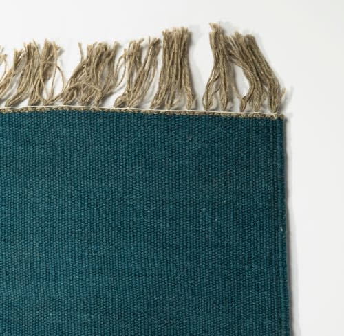 Nautical Nook Embroidered Rug | Area Rug in Rugs by Weaver. Item composed of wool in mid century modern or contemporary style