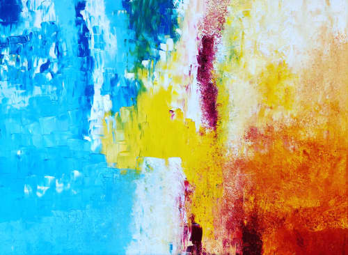 Colors and texture | Oil And Acrylic Painting in Paintings by Hugo Auler Jr. Art. Item made of canvas
