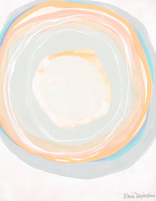 Shade of Pale 03 | Oil And Acrylic Painting in Paintings by Claire Desjardins. Item composed of wood