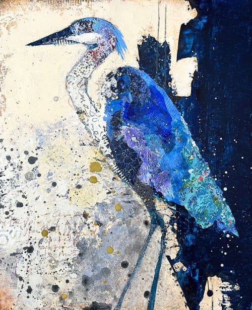 Along The Edges | Mixed Media by Shelli Walters Studio. Item in contemporary style
