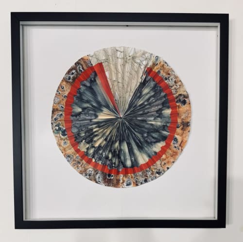 Inlay- Pleated Tale Series, paper sculpture | Mixed Media by Ellen Schiffman