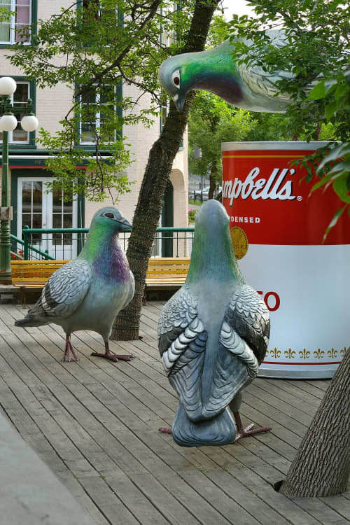 L'ODYSSÉE | Public Sculptures by COOKE-SASSEVILLE | Petit-Champlain in Quebec City. Item composed of steel and stone