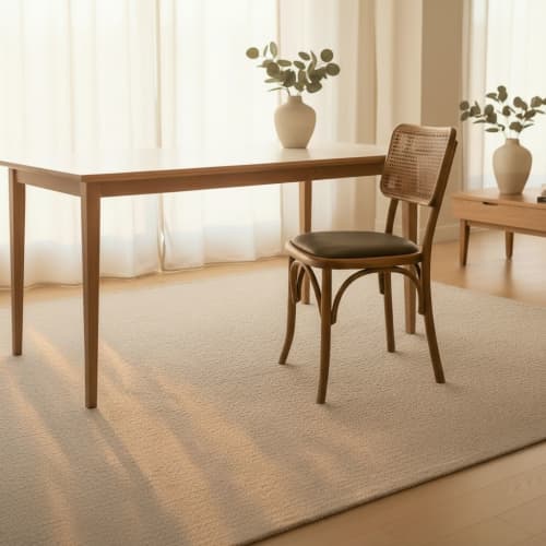 Lagos Bentwood Chair with Woven Cane Back | Dining Chair in Chairs by Kleinhaus Furniture. Item composed of wood & fabric compatible with mid century modern and contemporary style