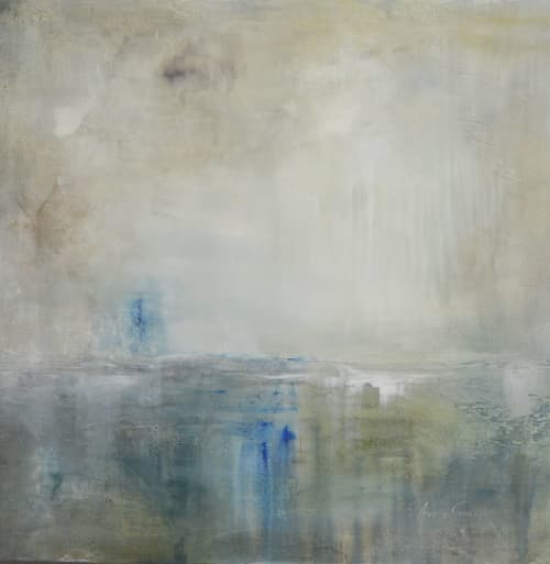 Reservoir | Oil And Acrylic Painting in Paintings by J Austin Jennings. Item composed of synthetic