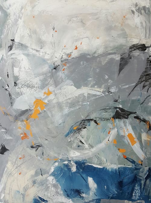 Surf's Play | Oil And Acrylic Painting in Paintings by Twyla Gettert. Item composed of canvas in minimalism or contemporary style