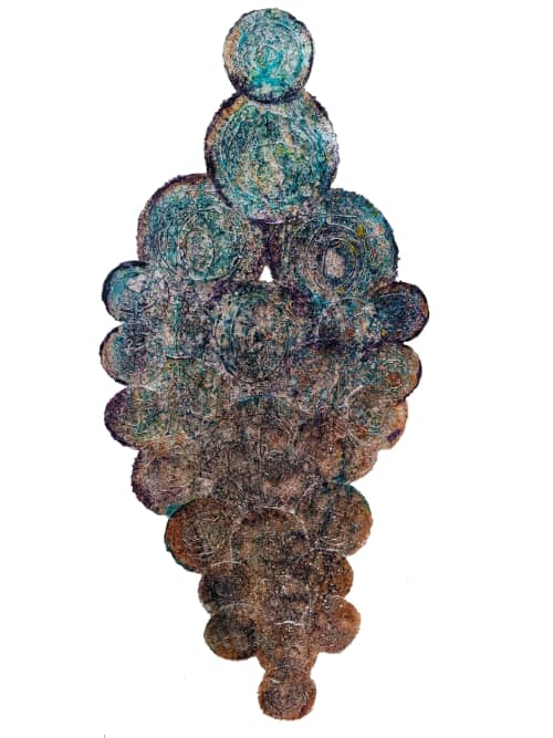 Vertical Dimensional Y 2019 | Mixed Media by Garry Grant Studio | Garry Grant Studio in New York. Item made of metal with paper