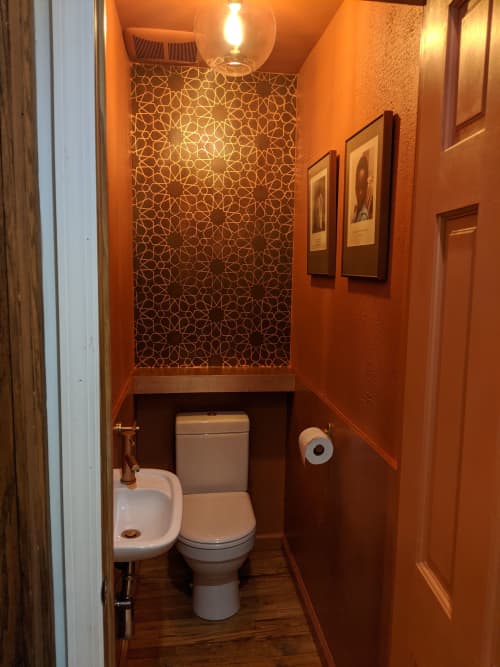 Garry Grant Project Powder Room | Paneling in Wall Treatments by Garry Grant Studio | Private Residence, New York in New York. Item made of copper