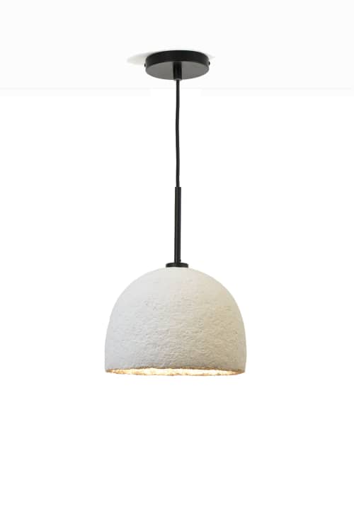 MushLume Cup Light Pendant | Pendants by Danielle Trofe Design. Item made of cement