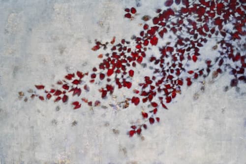 Meditation in Red | Oil And Acrylic Painting in Paintings by David Kidd. Item composed of canvas and synthetic