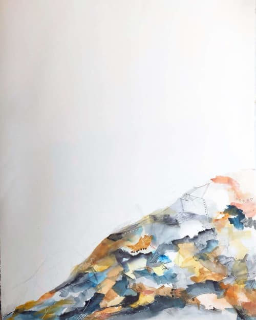 Abstract Landscape Watercolor Tryptich | Oil And Acrylic Painting in Paintings by Melanie Biehle