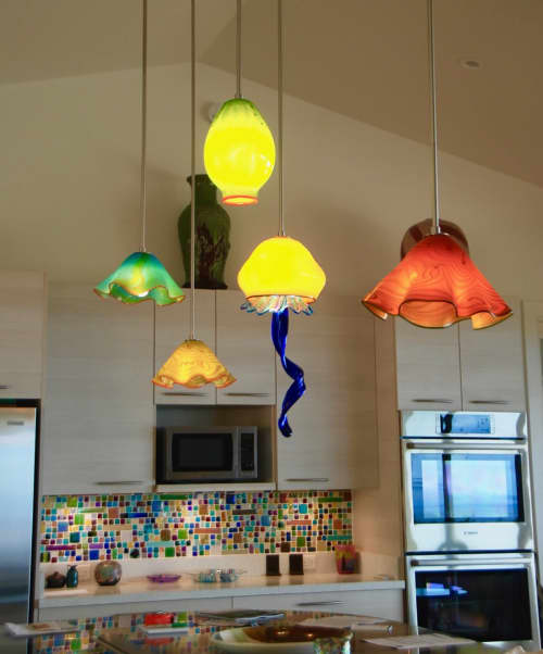 private home | Pendants by Rick Strini. STRINI ART GLASS. Item composed of glass
