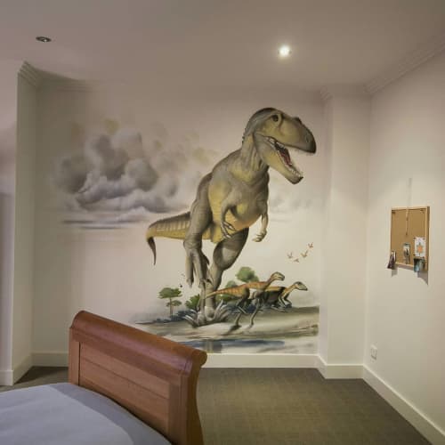 T-Rex | Murals by Set It Off Murals. Item made of synthetic