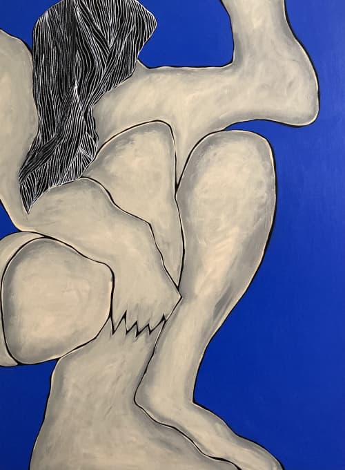 Cyclone VII | Oil And Acrylic Painting in Paintings by THEODOSIA MARCHANT. Item made of canvas & synthetic