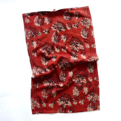 Organic Cotton Tea Towel | MARIA | Linens & Bedding by ichcha. Item made of cotton works with boho & minimalism style