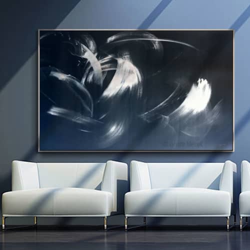 Dancing Light - abstract art on canvas | Oil And Acrylic Painting in Paintings by Lynette Melnyk. Item composed of canvas