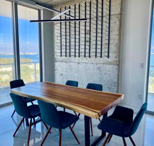 Solid Wood Slab Table | Dining Table in Tables by DI VITA Style. Item made of wood & steel