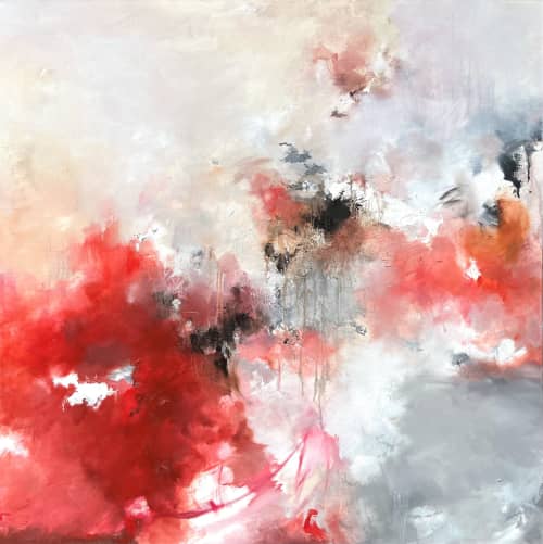 Caldera | Oil And Acrylic Painting in Paintings by Nicholas Kriefall. Item composed of canvas compatible with contemporary style