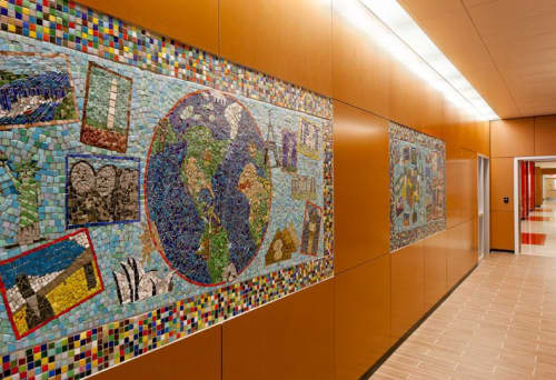 Mosaics | Public Mosaics by Cynthia Fisher | Goodyear Elementary School in Woburn