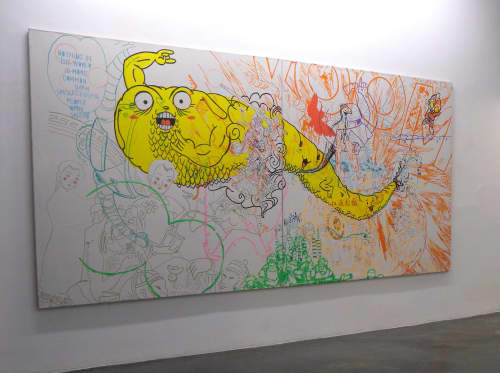 BREAKFAST | Mixed Media by JUDAS ARRIETA ´S  ART WORLD. Item made of canvas