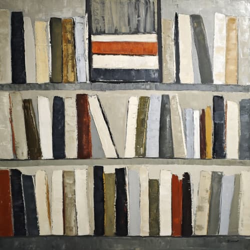 La poursuite de la pensée | Oil And Acrylic Painting in Paintings by Sophie DUMONT.. Item composed of wood & canvas compatible with minimalism and contemporary style