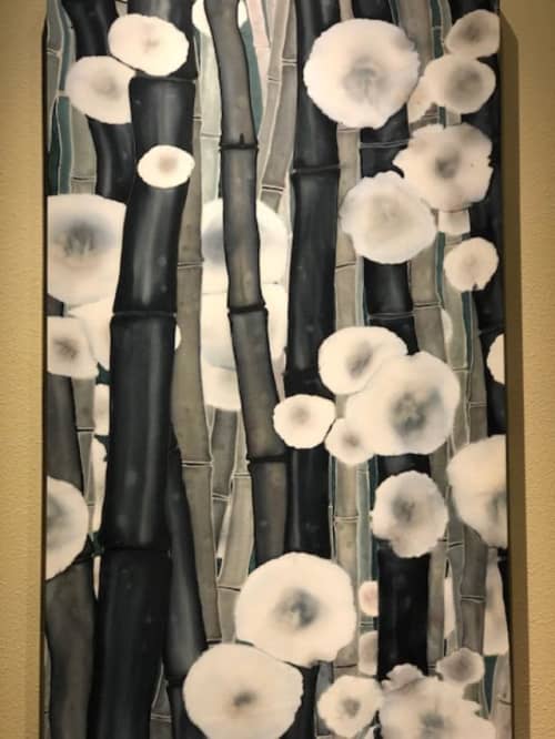 Bamboo Spirits | Oil And Acrylic Painting in Paintings by Cudra Clover. Item made of synthetic