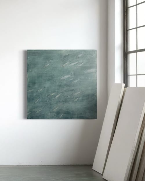 From The Deep | Oil And Acrylic Painting in Paintings by Hannah Yanetsko. Item works with contemporary & coastal style